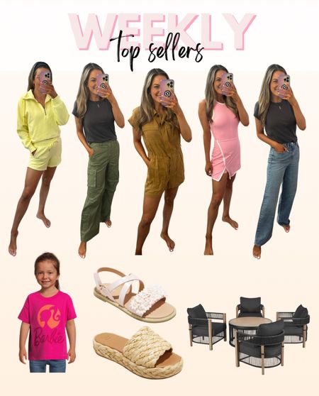 Weekly top sellers
Target finds, jeans, cargo pants, athletic dress, romper, toddler Barbie tee, toddler girl sandals, spring sandal, patio furniture 

#LTKstyletip #LTKfindsunder50 #LTKfindsunder100