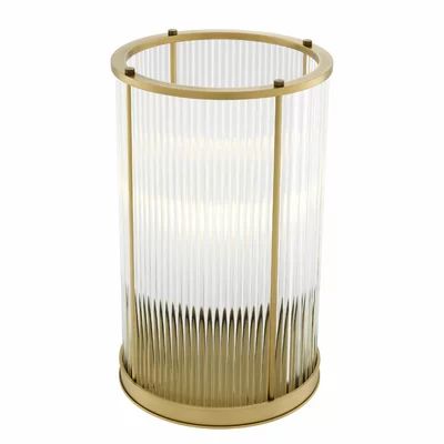 Glass Metal Hurricane OROA Color: Clear/Gold, Size: 15" H x 9" W x 9" D | Wayfair North America