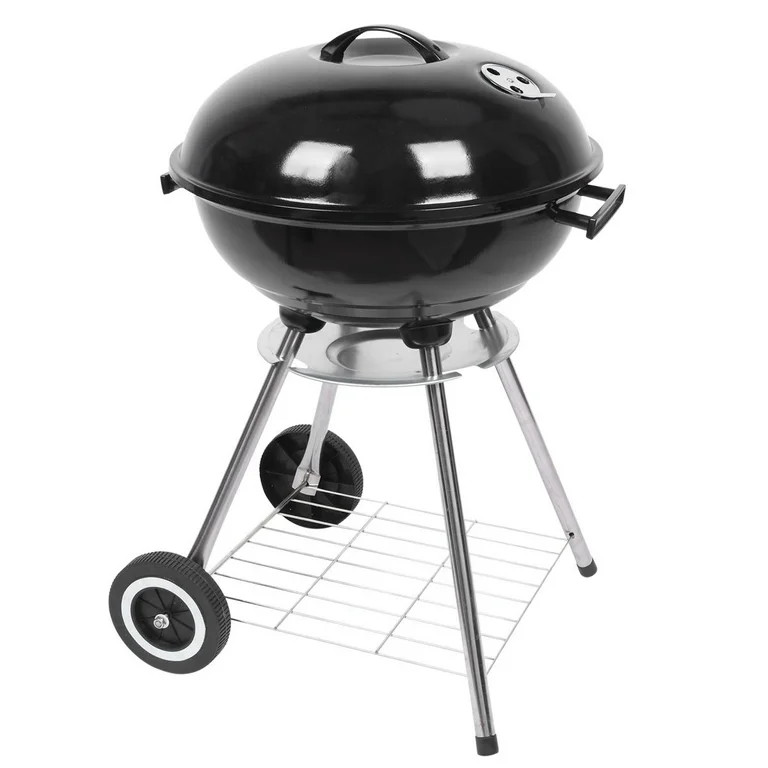 Ktaxon Portable Steel Charcoal Grill BBQ Grill Spherical Design Black | Walmart (US)