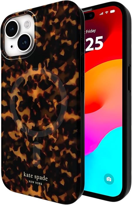 kate spade new york iPhone 15 Case / 14 / 13, Compatible with MagSafe - Tortoiseshell | Amazon (US)