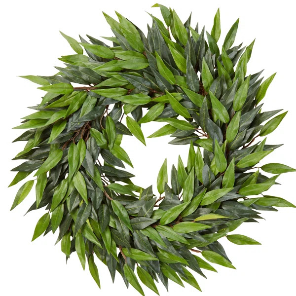 Ficus Microphylla Leaf Polyester Wreath | Wayfair North America