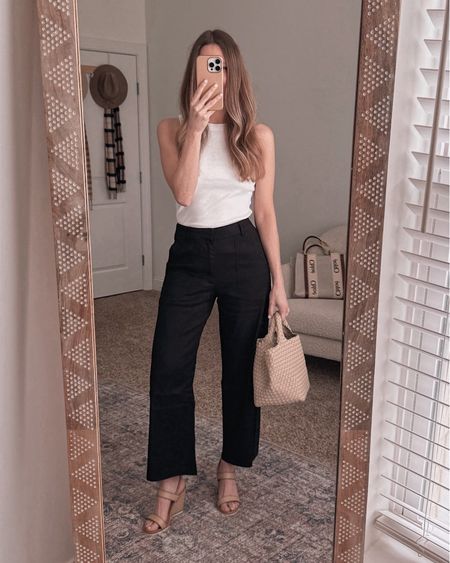 The BEST linen pants!  If you’re looking for amazing pants for work or even spring and summer events, these cropped linen beauties will definitely take you wherever you need to go! They are super comfortable and look great paired with my ride or die favorite tanks! I am 5’3 and I size down one size. Originally I ordered my true size, but they were too big in the waist, so I sized down one and now they are perfect. 

#LTKWorkwear #LTKSeasonal #LTKStyleTip