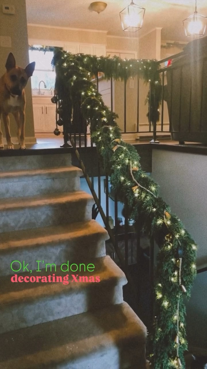 The inside decor is done and now that the first snowfall has hit… the holiday feels are in full affect 🎄

I didn’t link the exact garland from Hobby Lobby… but here are some similar ones that have the drapery real garland vibe! 🛎️ 🔔 

Walking into this lit up makes coming home slightly more magical ✨

Holiday Decor
Garland
Gold bells 
Cyber Monday
Black Friday
Green and gold
Natural decor
Christmas 
Sale extended

#LTKHome #LTKCyberWeek #LTKHoliday