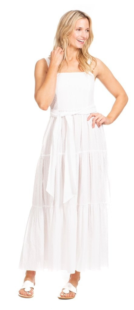 Breakers Maxi in White Swiss Dot | Duffield Lane