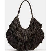 Zara - Fringe Tote Bag - Chocolate - One Size Only - Woman | Zara US