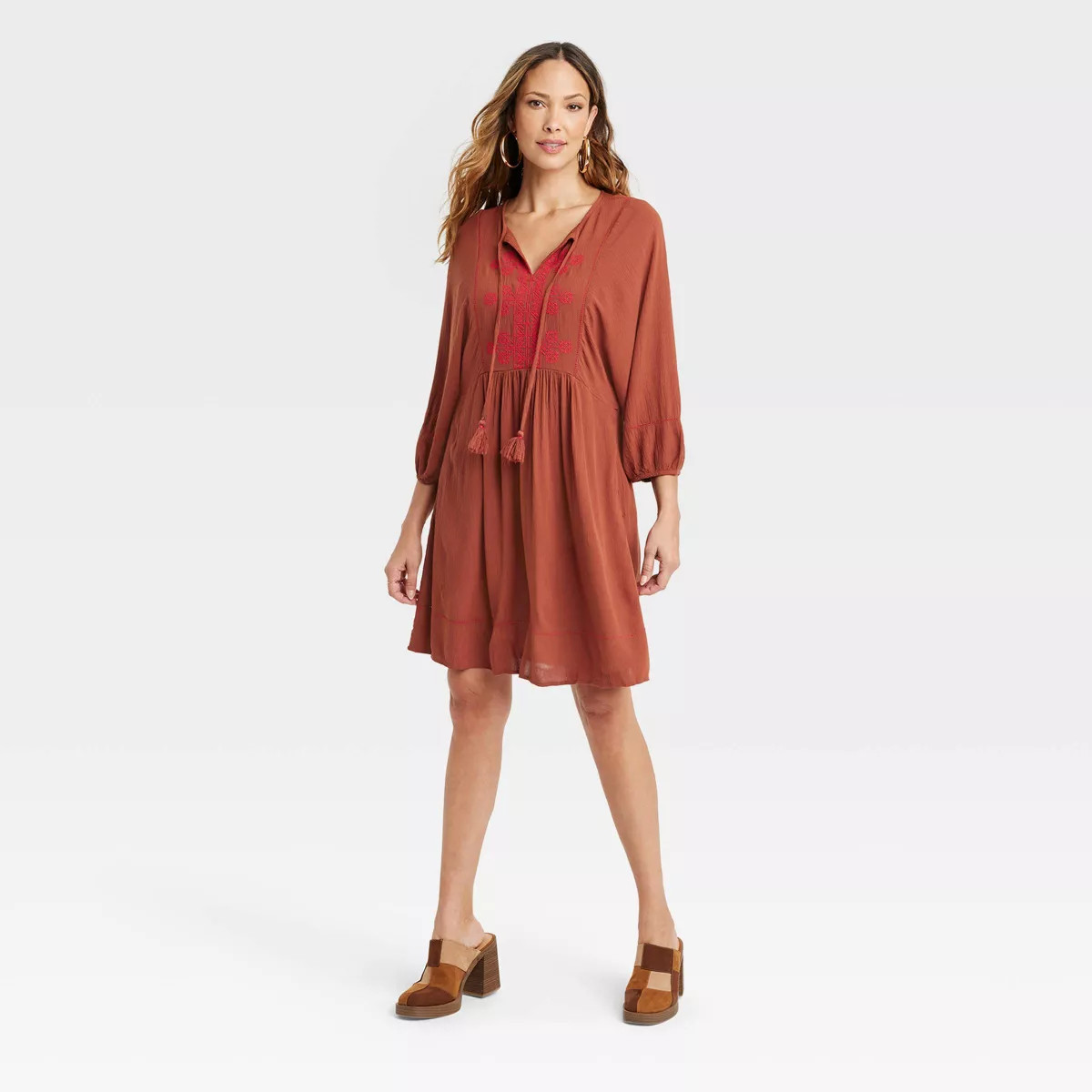 Women's Bishop 3/4 Sleeve A-Line Dress - Knox Rose™ | Target