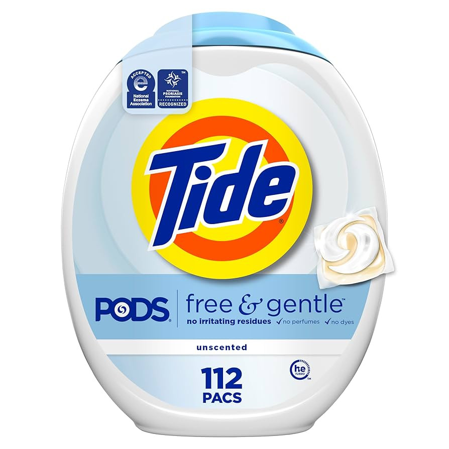 Tide PODS Free & Gentle Laundry Detergent Soap Pacs, 112 Count, Tide PODS Laundry Detergent | Amazon (US)