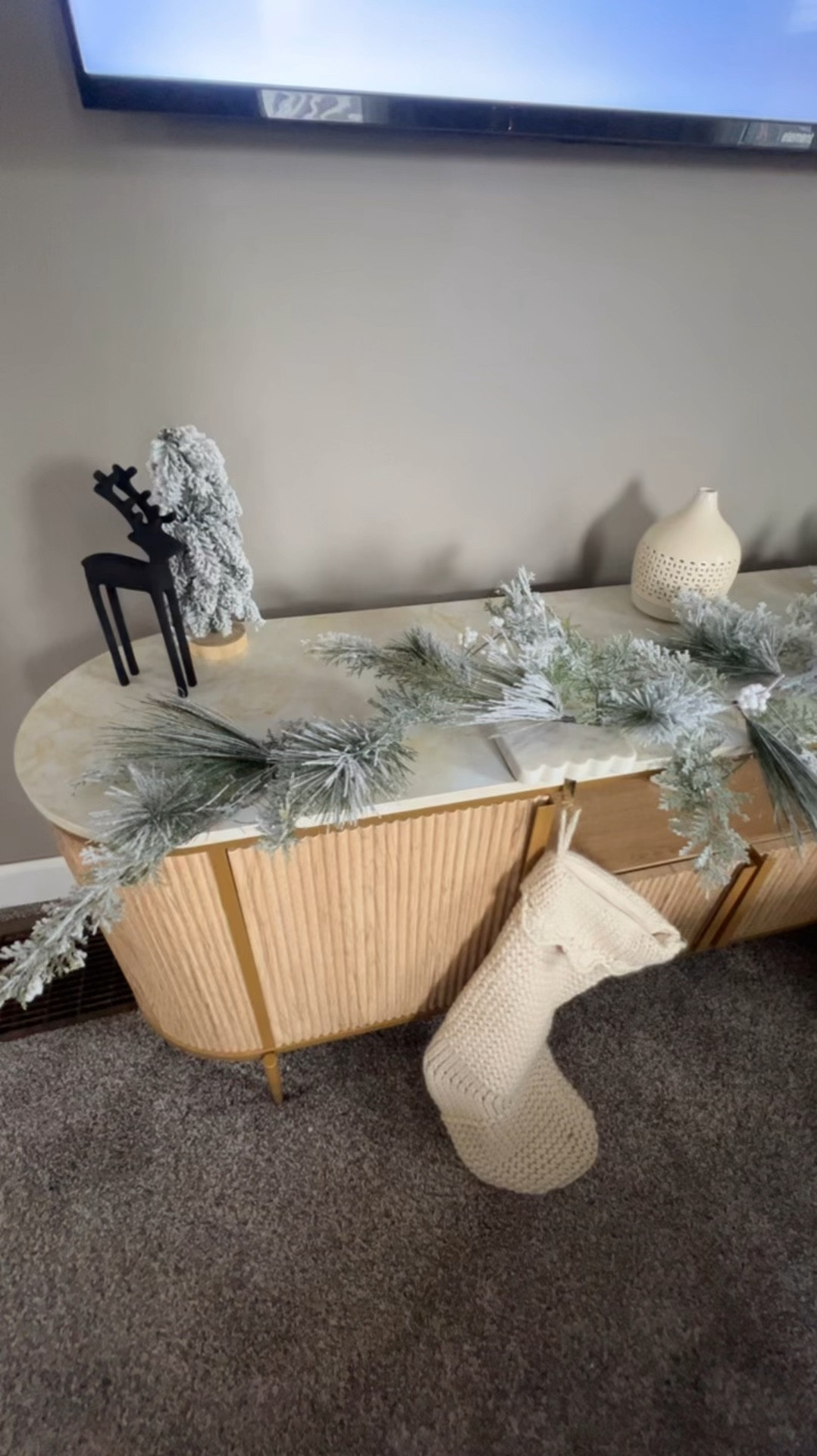 in love with this tv stand! 🌲📺

#LTKHome #LTKGiftGuide #LTKHoliday