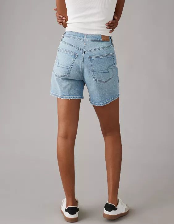 AE Strigid Super High-Waisted Ripped Relaxed 6" Short | American Eagle Outfitters (US & CA)