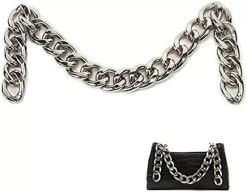 Xiazw DIY Heavy Chunky Aluminum Metal Purse Handle Bag Chains Charms