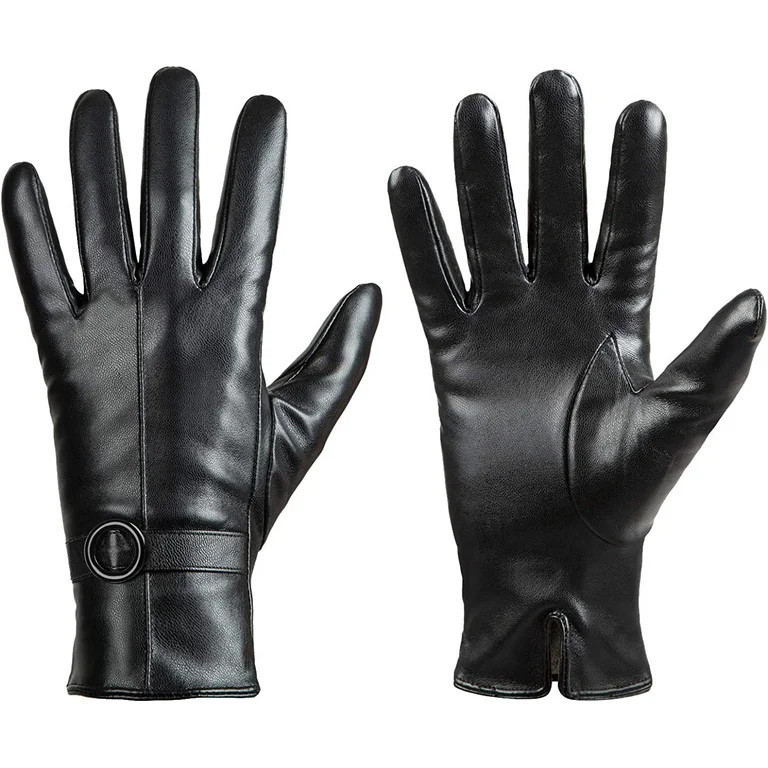 Whiteleopard Winter Lambskin Leather Women's Gloves with Touchscreen Texting and Warm Driving Fun... | Walmart (US)