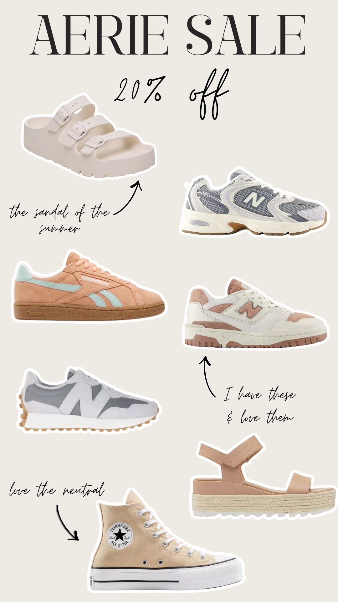 Today is the LAST DAY of the Aerie LTK sale❣️ here’s my top pick for shoes. Sooo many good ones here. 



#LTKSaleAlert #LTKootd #LTKxAerie