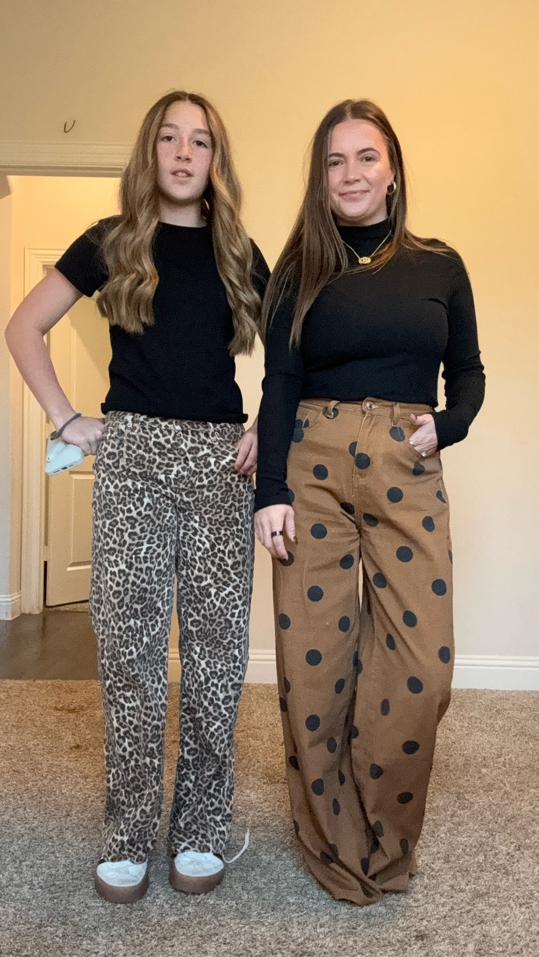 Mommy/daughter #ootd! Teen daughter approved. Which means this outfit deserves a trophy! Printed pants + basic tees forever. #teenager #teengirl #mom #mommy #daughter 

#LTKootd #LTKKids #LTKmomlife