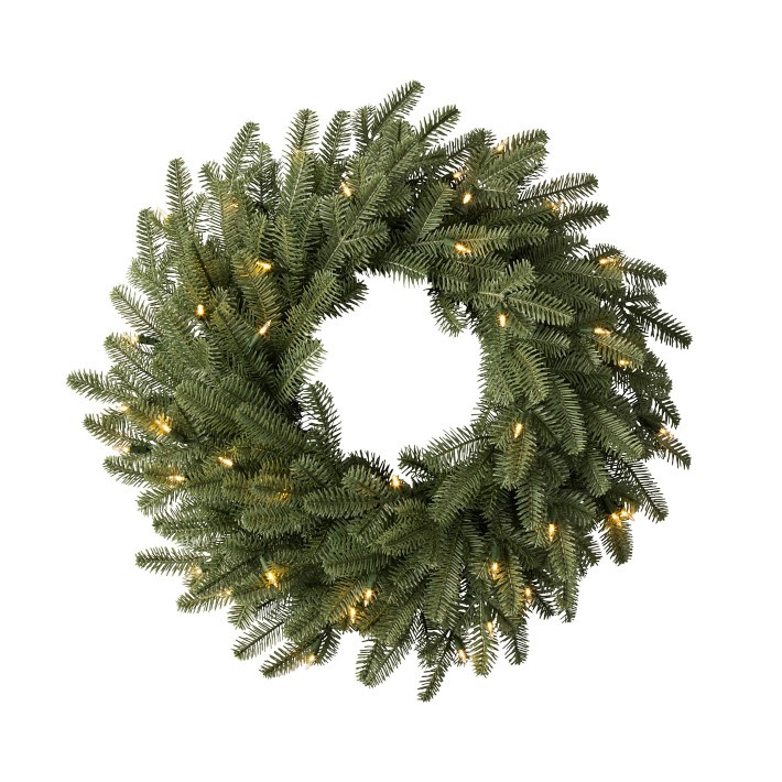 Balsam Hill Balsam Fir Pre-Lit Faux Wreath & Garland | Williams-Sonoma