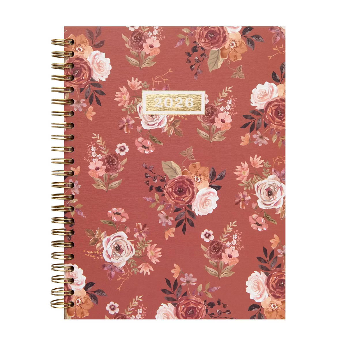 greenroom Planner 2026 Weekly/Monthly 6.22"x8.2" Medium Hardcover Vintage Floral Terra Cotta | Target