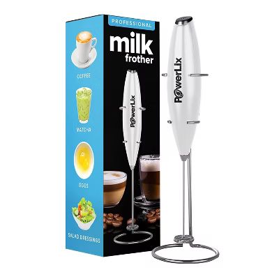 PowerLix Milk Frother Handheld Battery Operated Electric Whisk Foam Maker For Coffee - With Stain... | Target