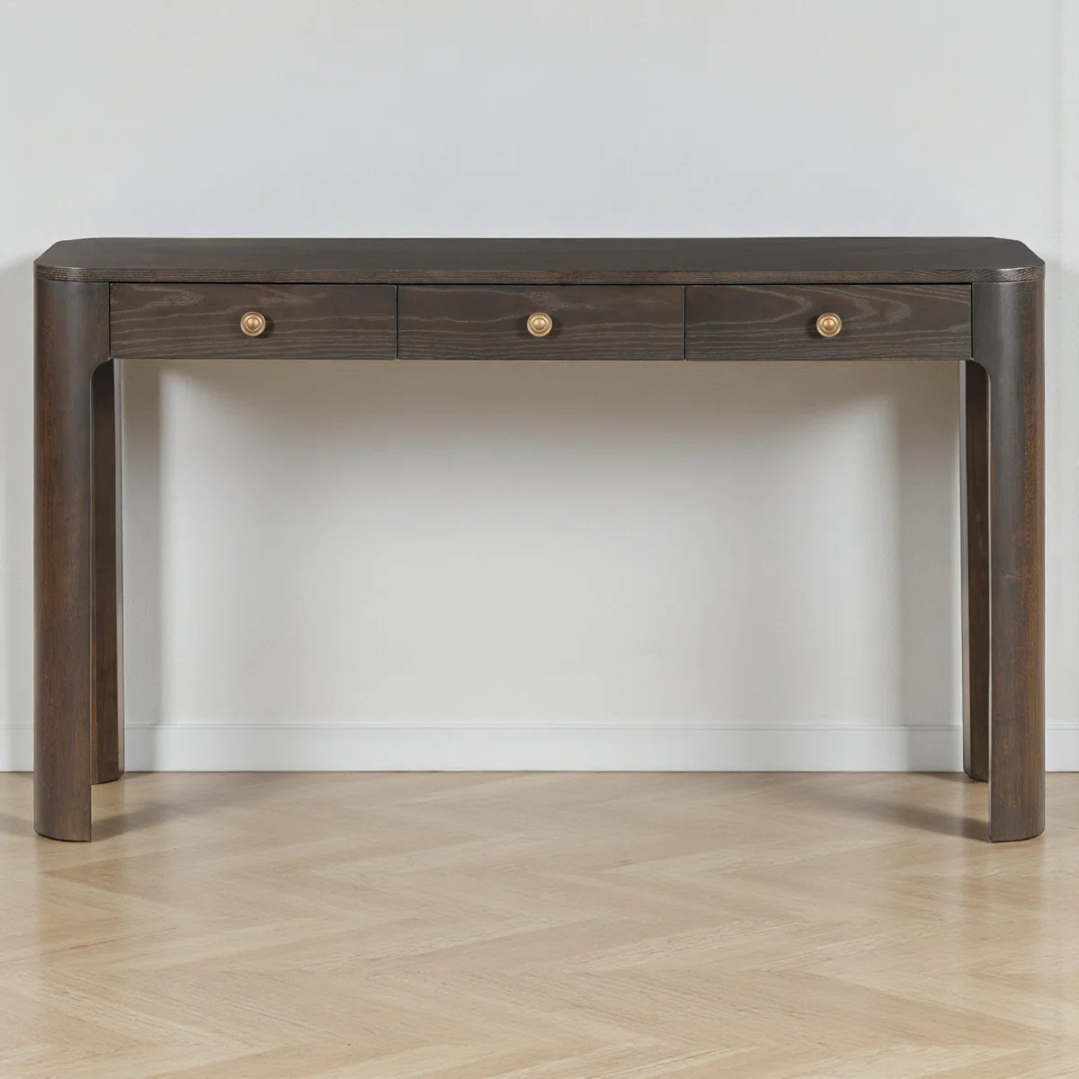 Solstice Classic Retro Console Table With 3 Drawers And Solid Wood Legs | Wayfair North America
