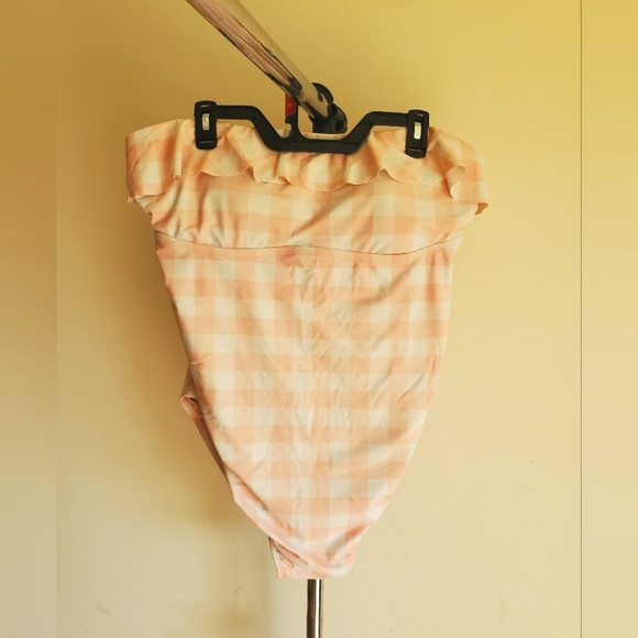 ISABEL Maternity Swimsuit XXL Pink Gingham Print, Strapless, Plus Bathing Suit | Poshmark