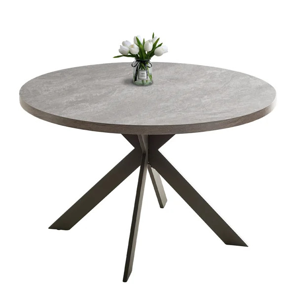Garrell 47.2" Round Dining Table, Mid-Century Round Kitchen Table for 4 Person, Modern Leisure Co... | Wayfair North America