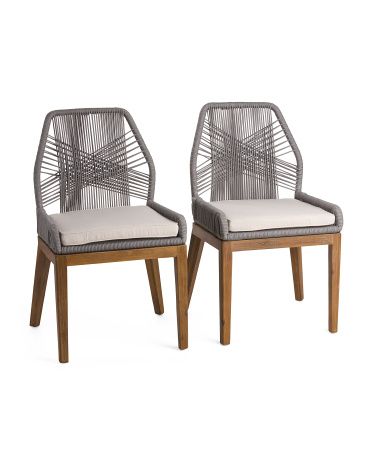 Set Of 2 Rope Crossweave Dining Chairs | Kitchen & Dining Room | T.J.Maxx | TJ Maxx