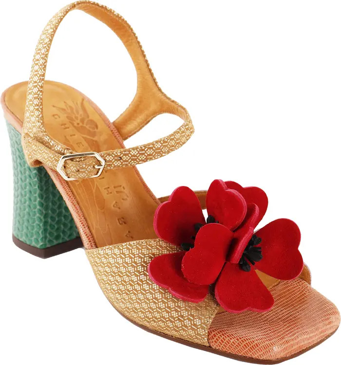 Chie Mihara Flower Appliqué Sandal (Women) | Nordstrom | Nordstrom