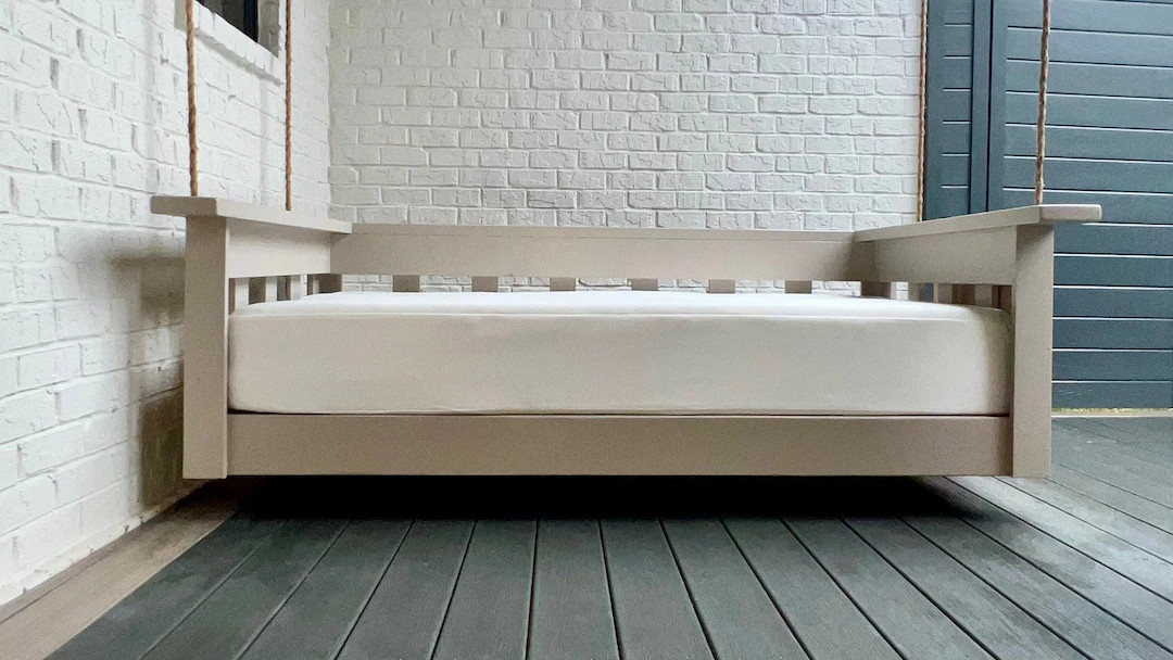 In Stock Quick Ship Sunbrella Twin Size Canvas Natural White Outdoor Mattress Cover for Daybed Sw... | Etsy (US)