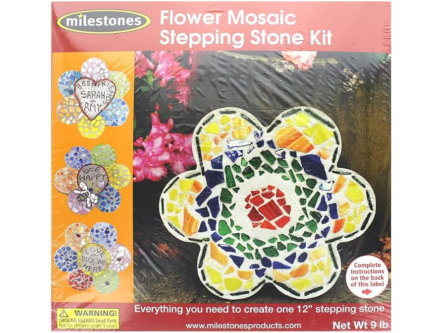 Milestones Mosaic Flower Stepping Stone Kit | Amazon (US)