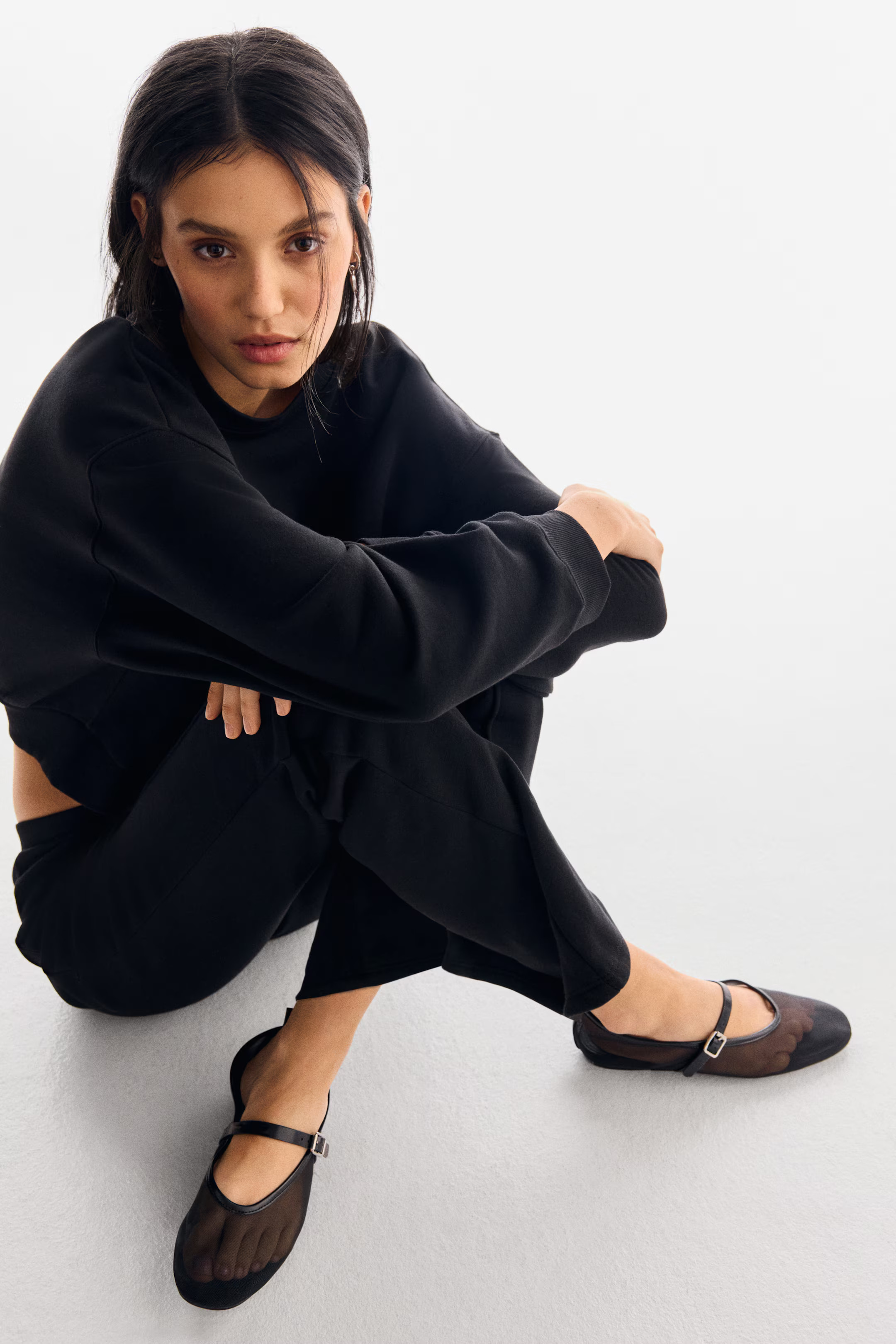 2-piece sweatshirt set - Dark brown - Ladies | H&M GB | H&M (UK, MY, IN, SG, PH, TW, HK)