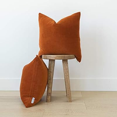 Woven Nook Decorative Velvet Throw Pillow Covers ONLY Set of 2 for Couch, Sofa, or Bed Modern Qua... | Amazon (US)