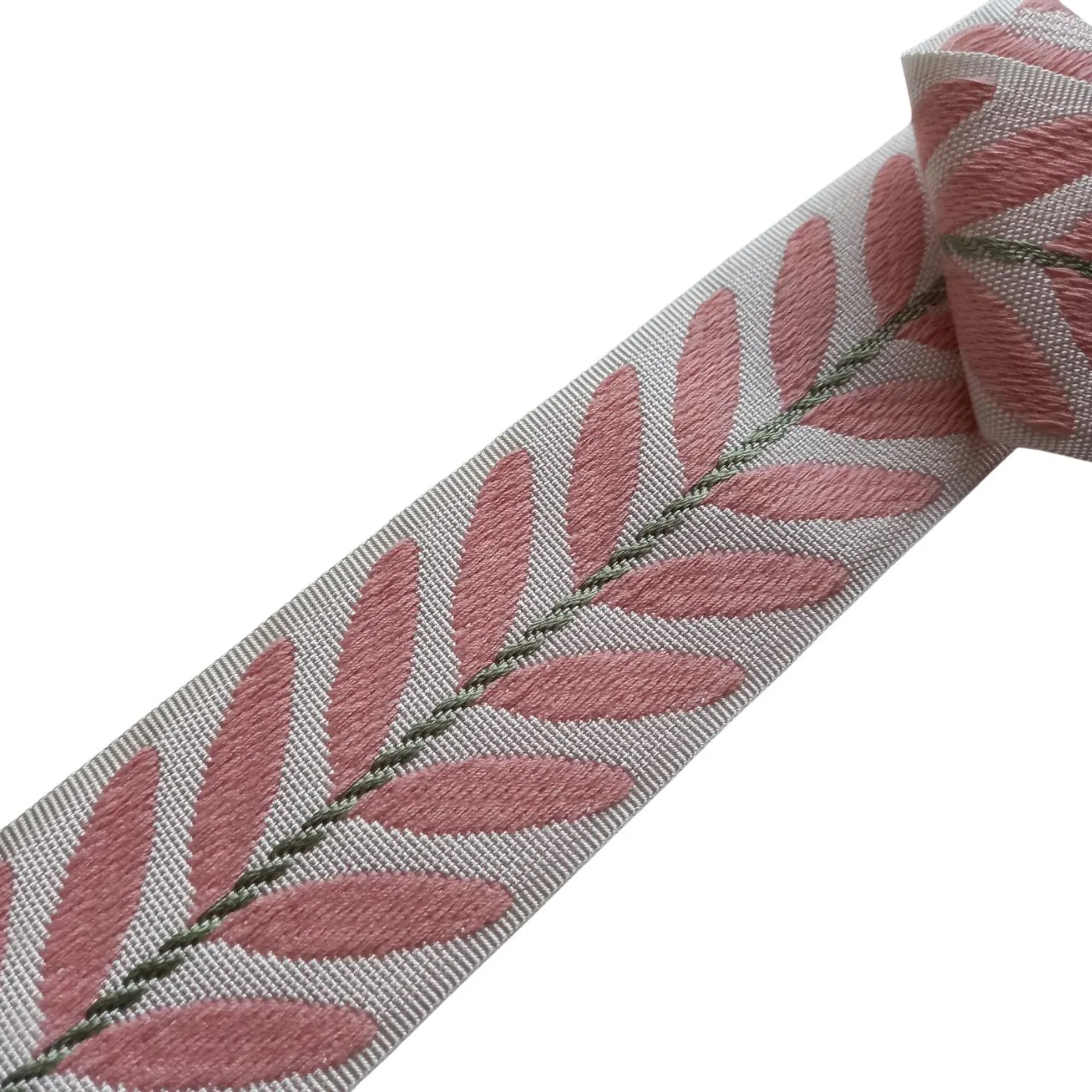Pink Leaf Curtain Trim Tape 1 - 2 Inch: Drapery Fabric Edging | Etsy (US)