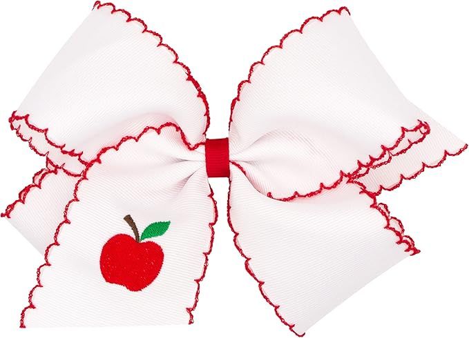 Wee Ones Moonstitch Embroidered Apple or Pumpkin Bow | Amazon (US)