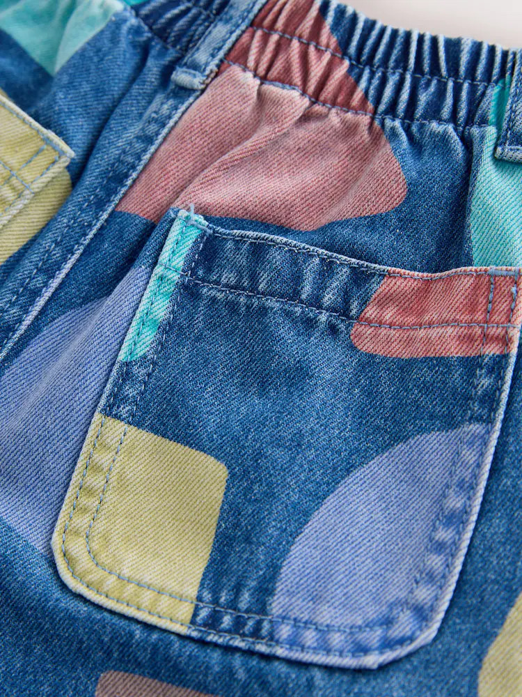 Mid Blue Shapes Wide Fit Jeans (3mths-7yrs) | Next US