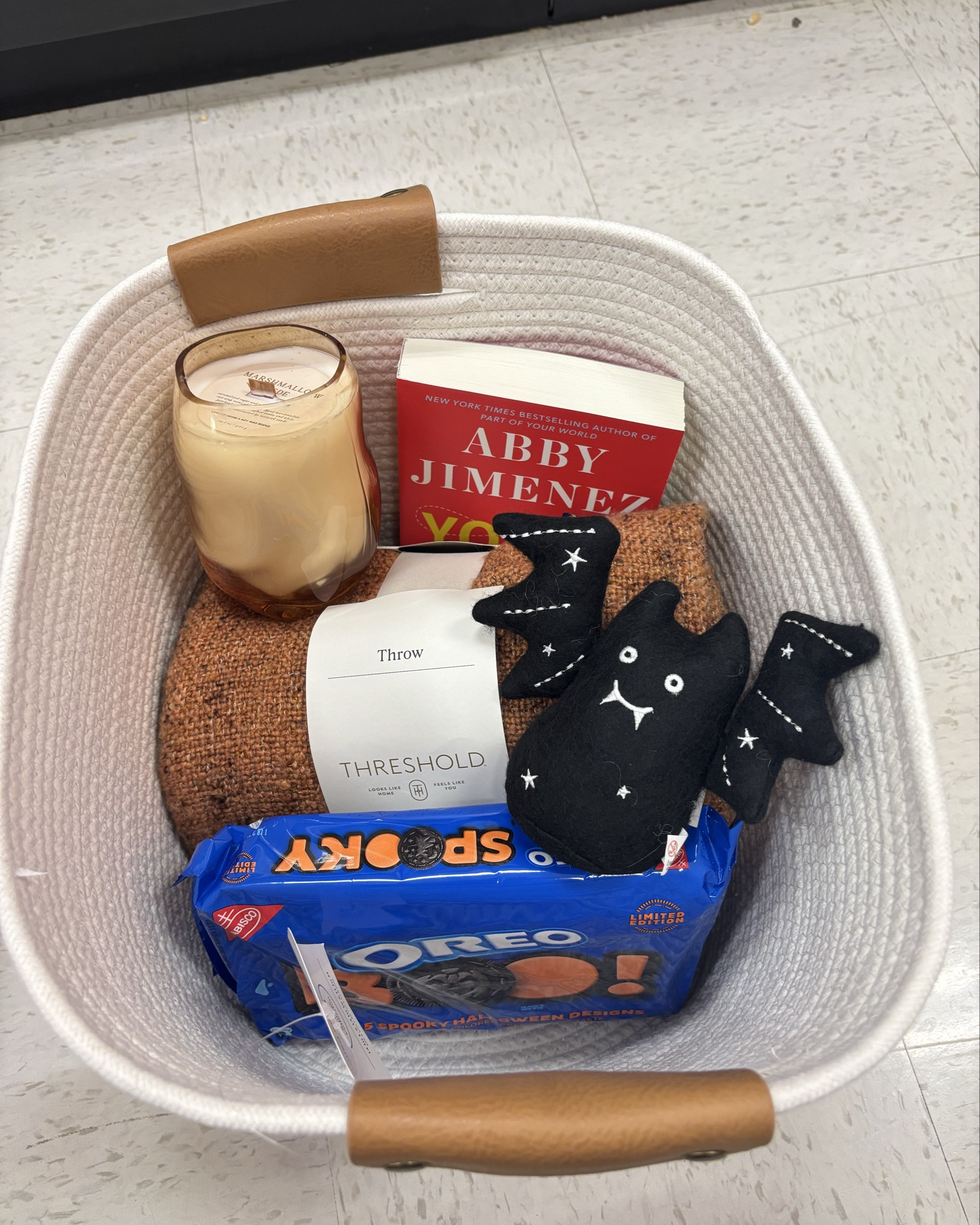 October mean’s it’s time to buy your Boo a Boo Basket 🤎

If you’re looking for a one stop shop for your boo basket needs, Target literally has EVERYTHING. 

I made up 4 separate boo baskets inside target yesterday just to show how easy it truly is! Get creative with it!! 

Step 1. Find a cute basket! 
Step 2. Find something soft and snuggly (blankets are always an amazing gift especially when it’s cooling down outside)
Step 3. Ask yourself what their favorite snack is- put it in the basket!
Step 4. Does she love to read? Does she love skincare? Does he love taco bell?- add in a few more small items personalized to your Boo & that’s it!!! 

There’s options for every budget! 

#LTKSeasonal #LTKHalloween #LTKFindsUnder50