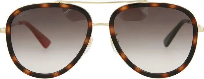Gucci 57mm Aviator Sunglasses | Nordstromrack | Nordstrom Rack