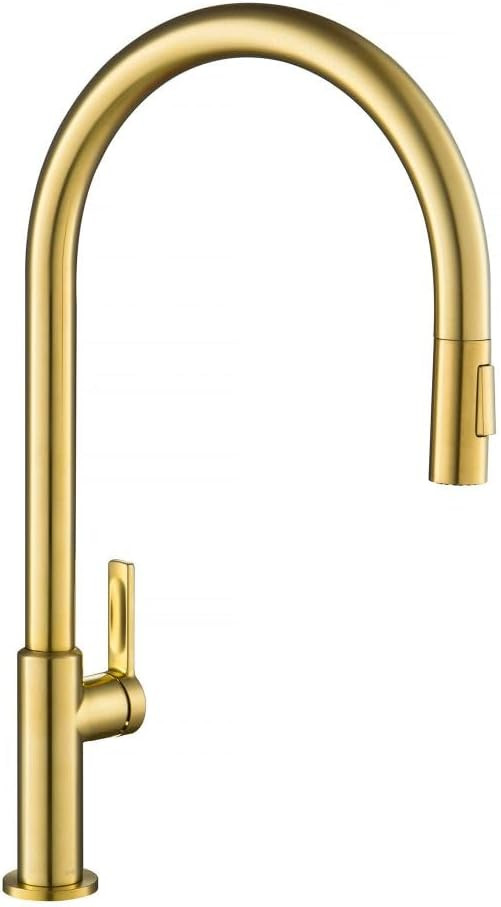 Kraus KPF-2821BB Oletto High-Arc Single Handle Pull-Down Kitchen Faucet, 21 Inch, Brushed Bronze | Amazon (US)