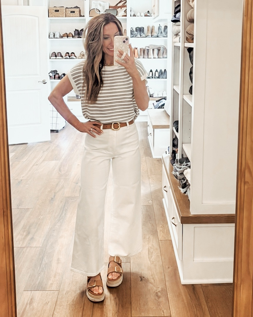 Perfect spring transition outfit!! Looks so chic and it’s all Amazon and @Target. 

Wearing a small in the top and a 27 in the pants. 

Spring outfit inspo | transition outfit | elevated casual outfit | workwear outfit | style over 30 | target style | chic outfit | cap sleeve 

#LTKSeasonal #LTKootd #LTKspringtrends