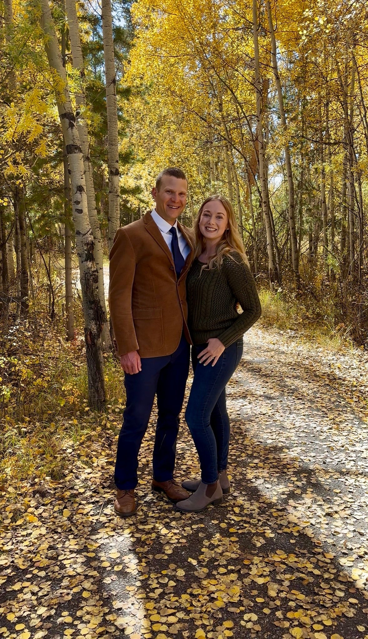 We decided to take our own fall family photos this year, and of course I had to sneak in a few shots with the hubby. 🤎 I went with an olive green sweater, dark wash jeans, and brown boots, while he wore a classic white button down, navy tie, navy dress pants, a brown sport coat, and dress shoes. Loving these cozy, timeless fall looks for family photos! #LTKFamily #FallFamilyPhotos #CouplesStyle #FallOutfitInspo #LTKFallFashion #CozyStyle #PhotoReadyLooks

#LTKFindsUnder100 #LTKStyleTip #LTKSeasonal
