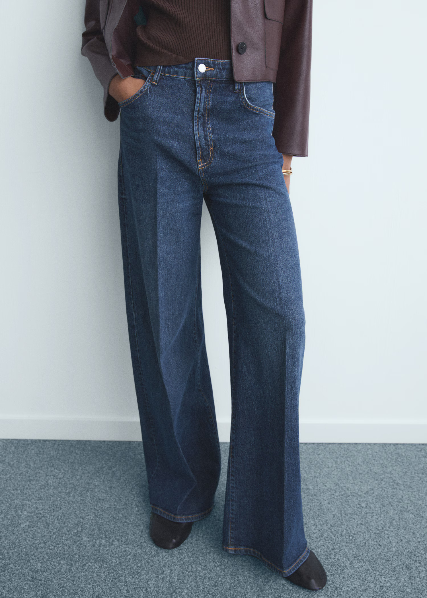 High-waisted wide-leg jeans - Women | MANGO USA | Mango (US/MX/AU)