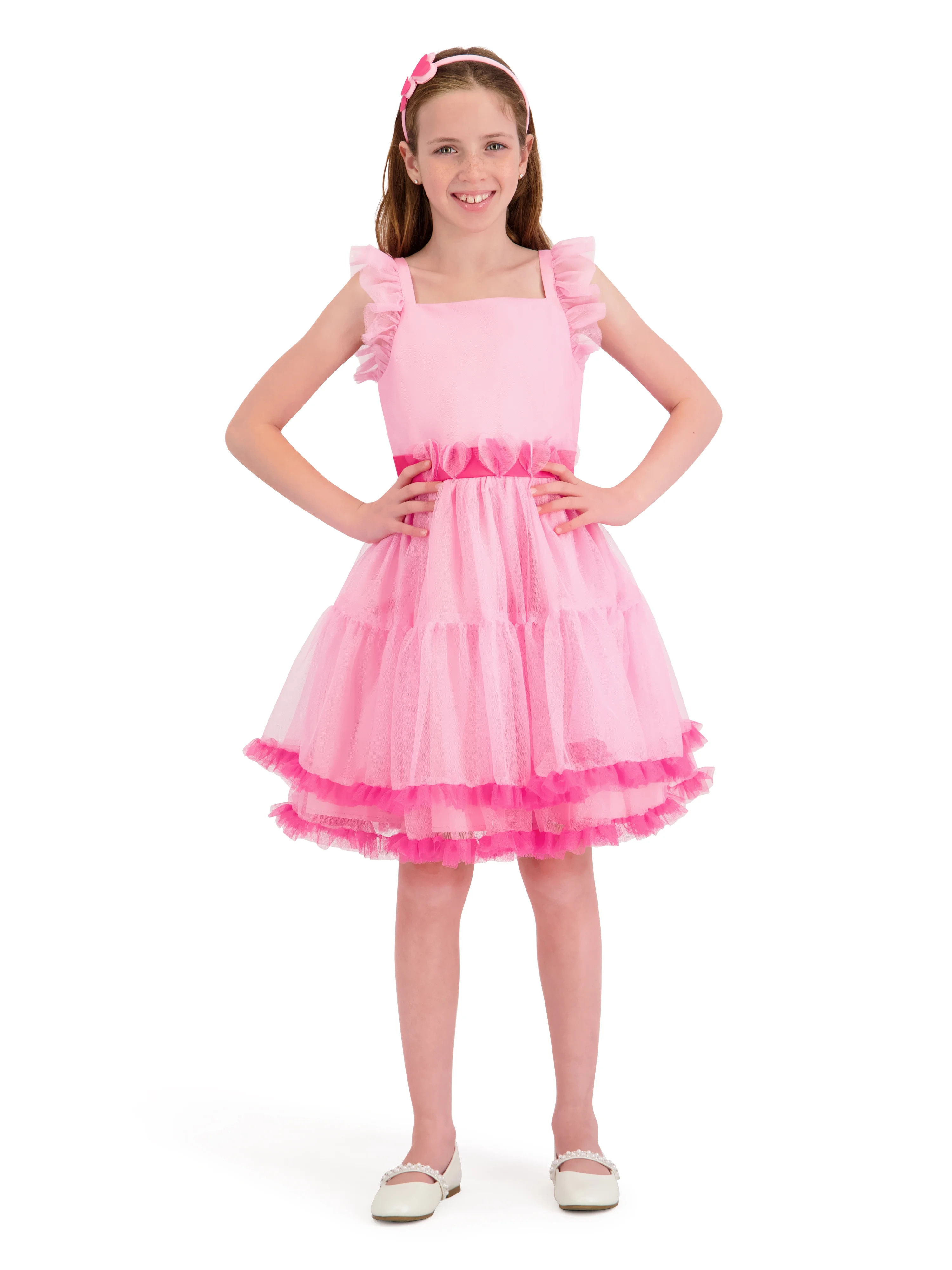 Kensie Girl Valentines Day Dress with Heart Headband, Sizes 4-12 | Walmart (US)