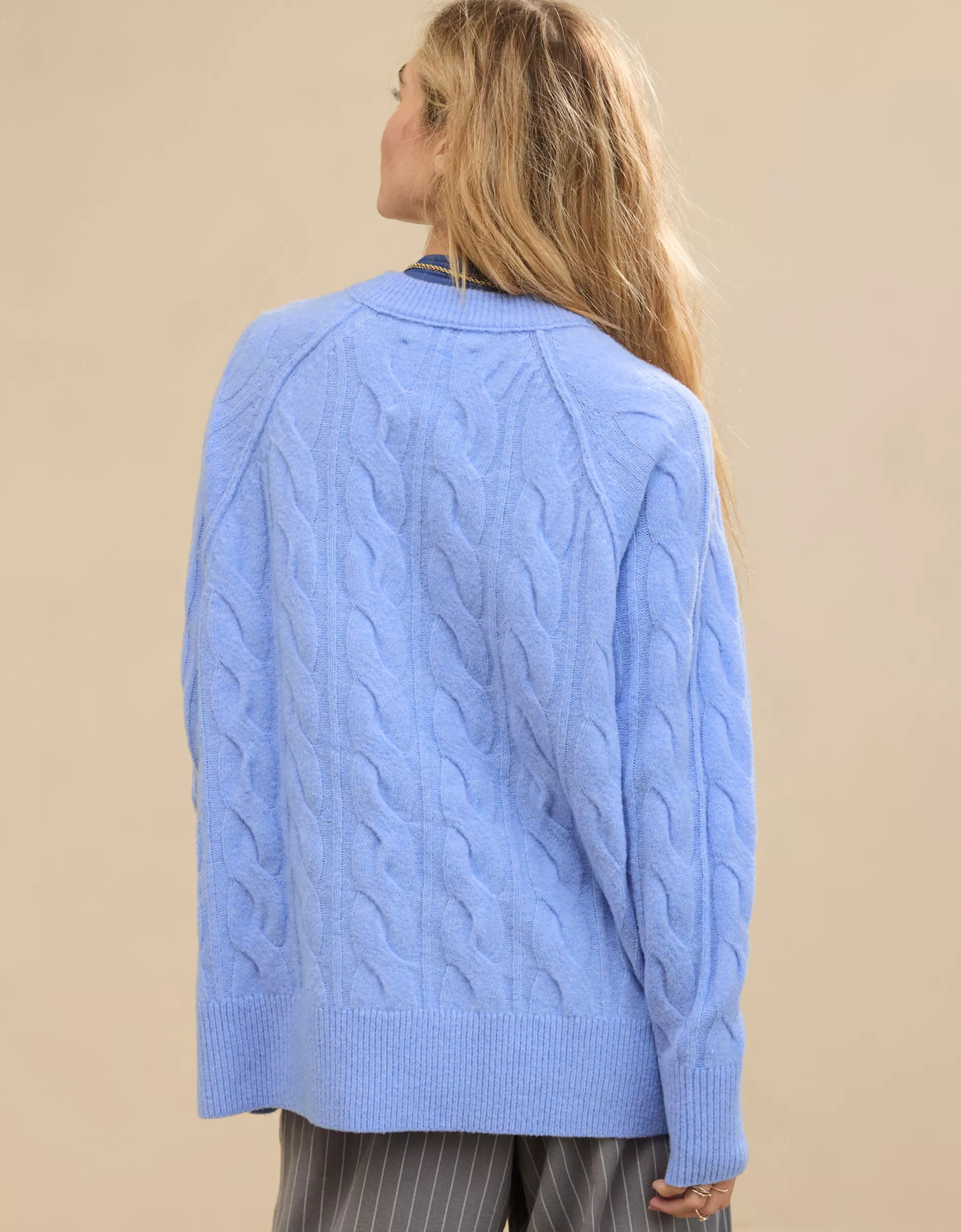 Aerie Unreal Cable Crew Sweater | Aerie