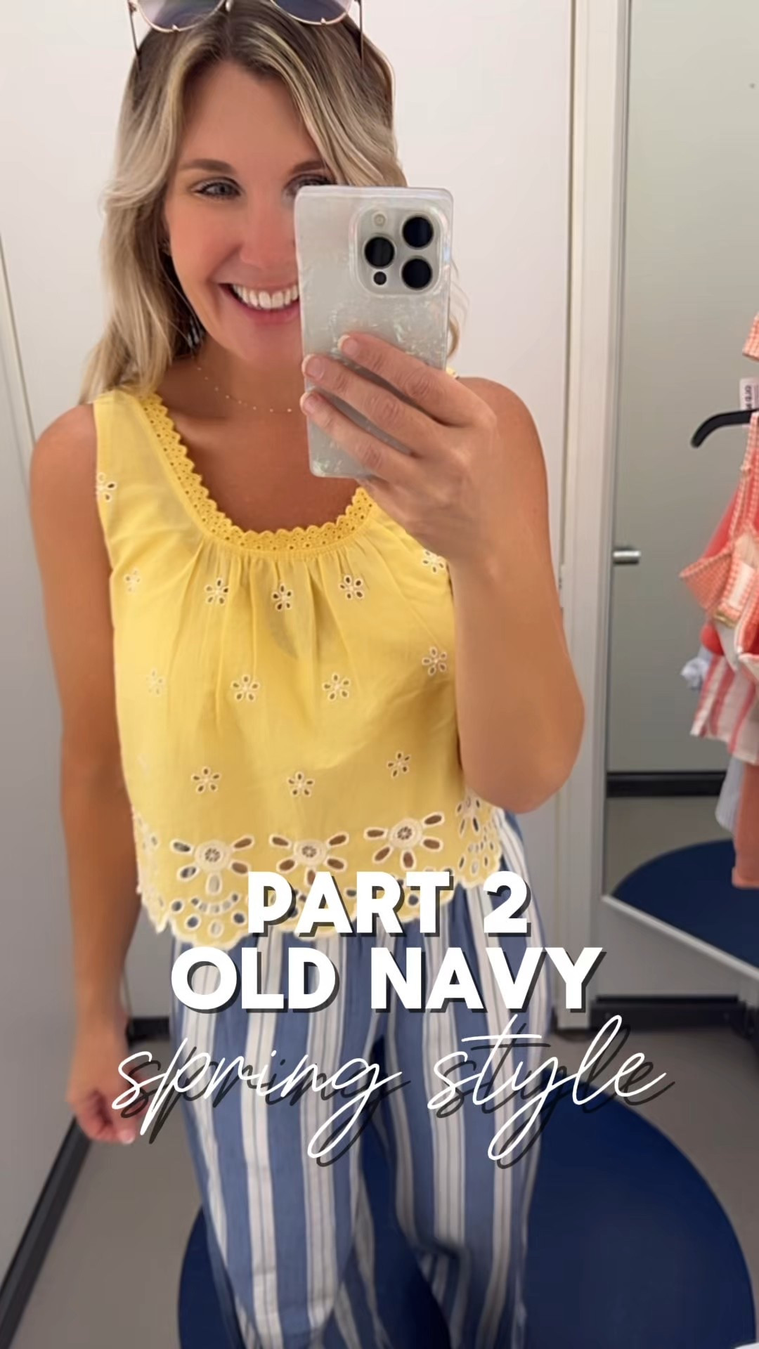 Old Navy!! I absolutely LOVE all of these looks! Let me know your favorite below! ⬇️ 

Details on sizing: for reference I am 5’3 typically a small in tops and a 4/27 in bottoms.
Wearing all items in  a size small unless otherwise mentioned.
First top yellow size xs the pants are a small regular I would do a petite they were sooooo long for me 😂
Stripe dress xs
Bikini is medium top small bottom (run big around the mid section I’m usually a medium in these)
The pink dress bust is smaller for me 34D I’m wearing a small here and the button pucker a bit.

Hope this helps!!!!!!

Old Navy Sale | Spring haul sale | Affordable fashion haul | Budget-friendly style sale | Fashion haul for moms | Spring fashion deals | Mom style sale event | Trendy spring sale | Style for less spring haul | Discover Old Navy spring haul sale deals | Affordable Old Navy fashion haul for moms this spring | Budget-friendly Old Navy spring fashion sale
#oldnavy #oldnsvytryon #oldnavyhaul #springfashion .

#LTKFestival #LTKWatchNow #LTKStyleTip