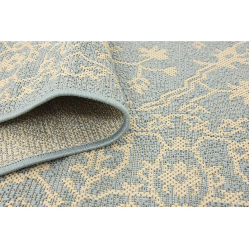 Phineas Oriental Light Blue/Beige Indoor / Outdoor Area Rug | Wayfair North America