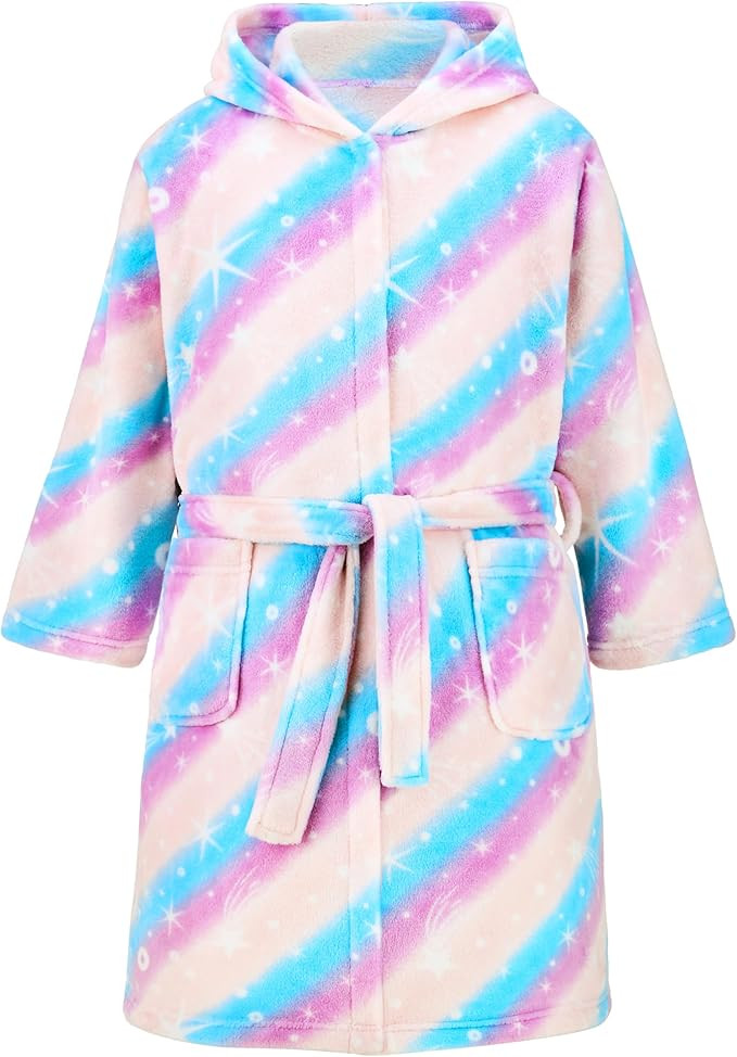 Giggling Getup Christmas Kids Robes, Hooded Girls Bath Robe, Girls Christmas Pajamas | Amazon (US)