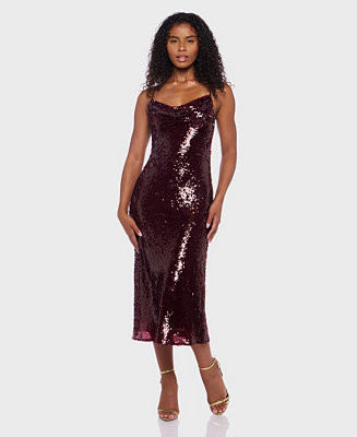 Alex & Sophia Juniors' Sequined Mesh Midi Dress - Macy's | Macy's