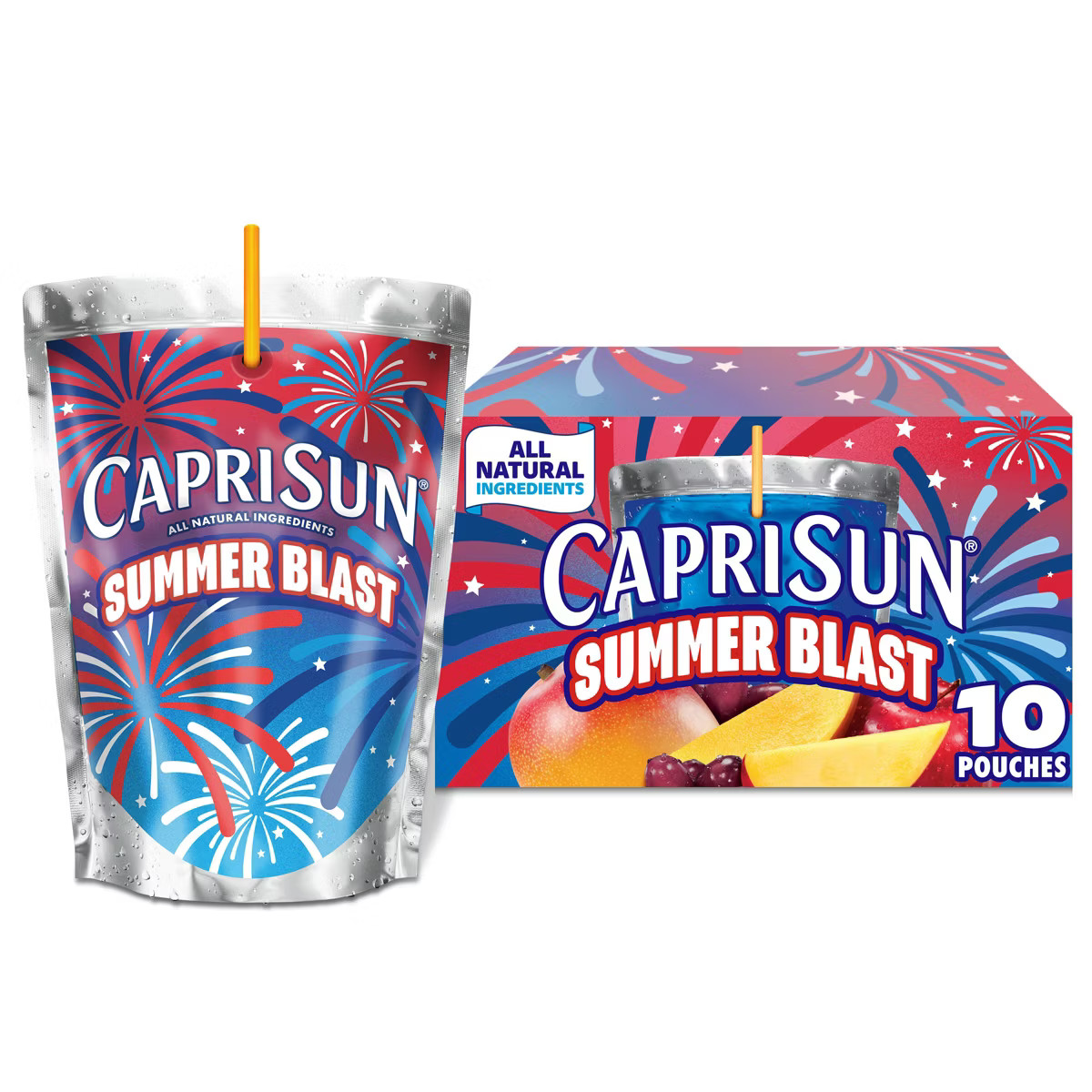 Capri Sun Summer Blast Passionfruit Mango Juice Boxes - 10pk/6 fl oz Pouches | Target