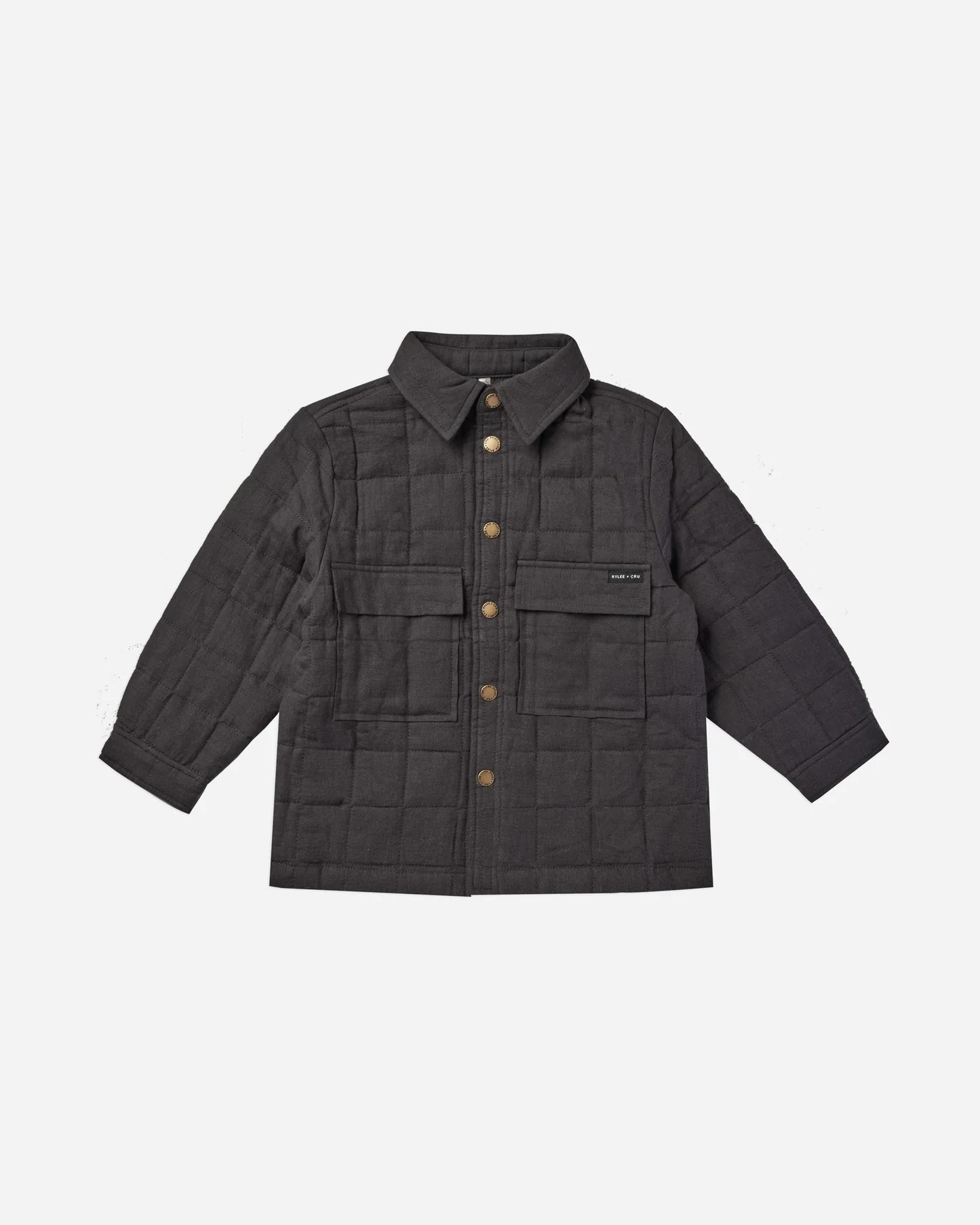 quilted overshirt || black | Rylee + Cru