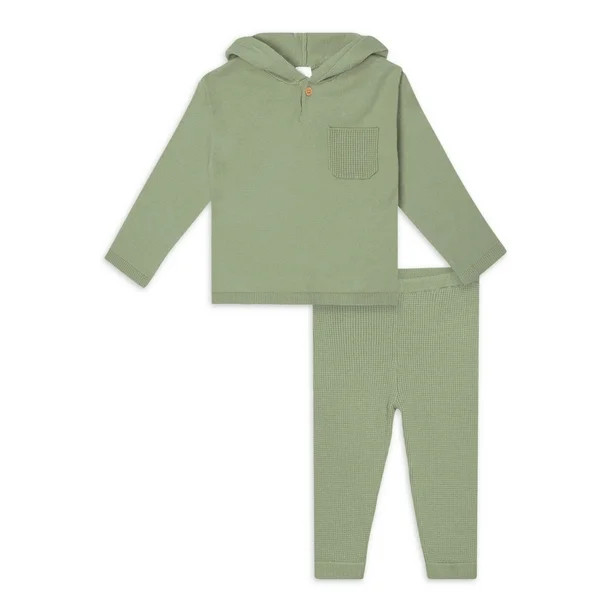 Modern Moments by Gerber Baby & Toddler Boy or Girl Gender Neutral Sweater Knit Hoodie & Pant, 2-... | Walmart (US)