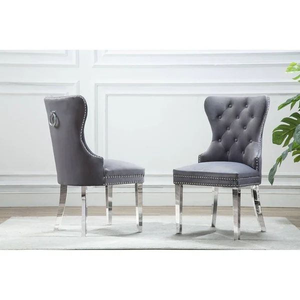 Best Quality Furniture Button Tufted Velvet Dining Chair | Overstock
