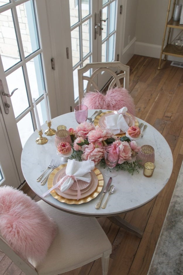This blush pink brunch setup is giving luxury spring hosting 🌸✨ From the peony centerpiece to the gold details, every piece is linked to shop on LTK. Save this tablescape idea for your next brunch! #LTKhome #SpringTablescape #DiningDecor #PinkHome #HomeWithHollyJ #ShopHollyJHome 

 #LTKfoodie #LTKSeasonal #LTKHome