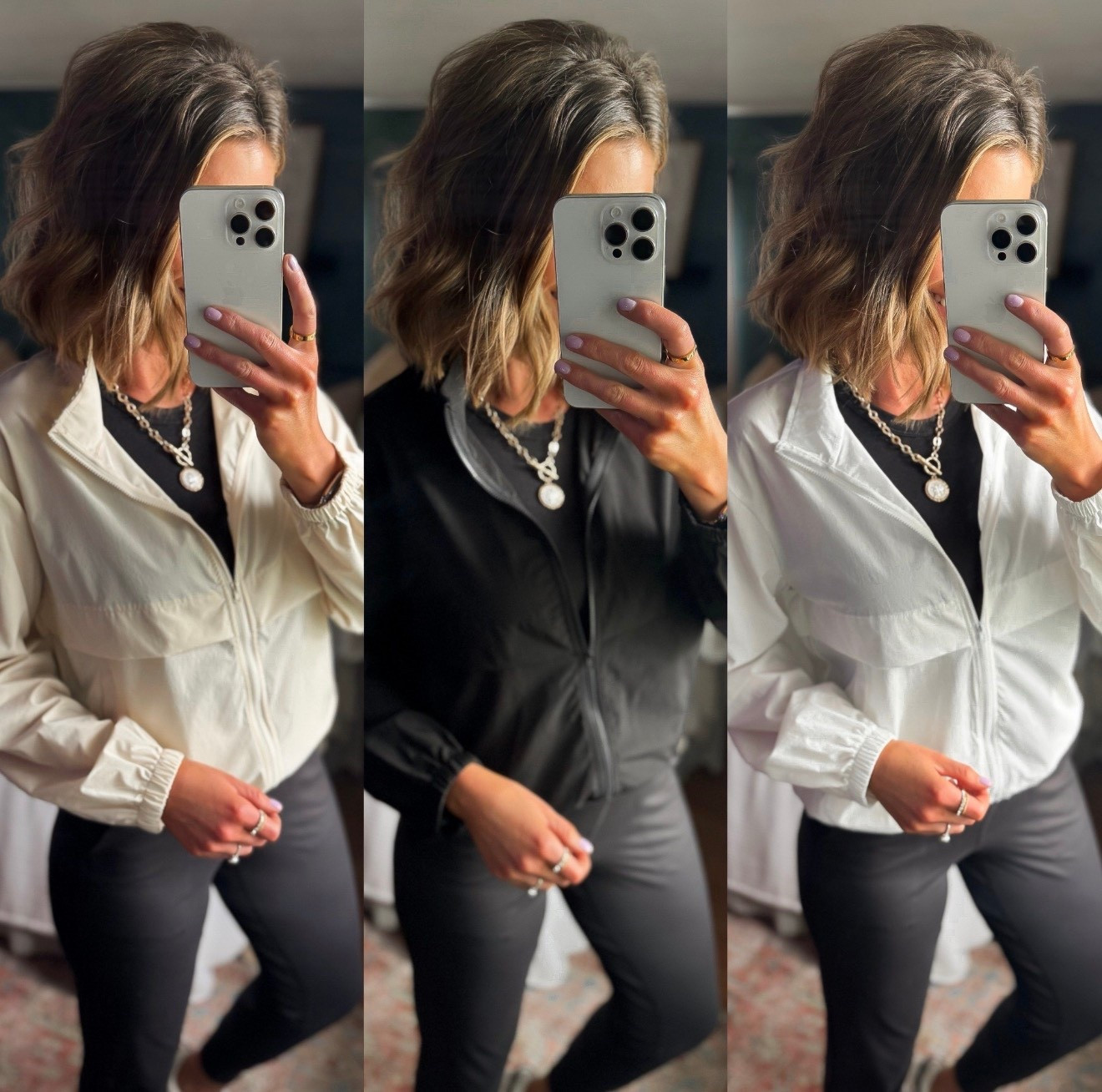 Lightweight jackets perfect for this time of year. 
Wearing medium in jacket and joggers. Small in tank top 

#LTKStyleTip #LTKSeasonal #LTKActive